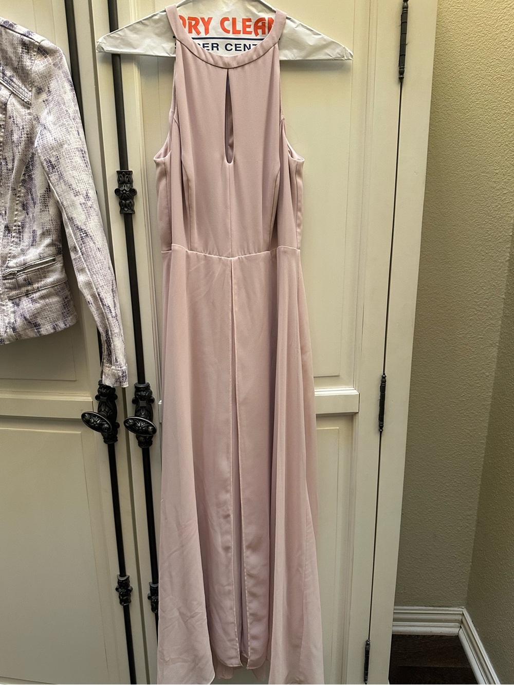 White House Black Market Sleeveless Maxi Dress in Dusty Blush